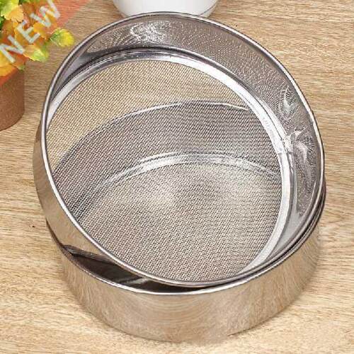Kitchen Fine Mesh Flour Sifter Professional Round Stainless