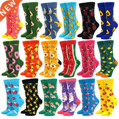 Hot Sle Colorful Women's Cotton Crew Socks Funny Bnn Ct