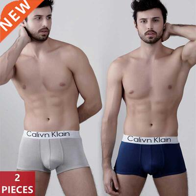 2Pcs Breathable Seamless Men's Boxer Underwear Calivn Klain