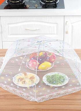 Foldable Dustproof Bug Fly Net Mesh Umbrella Kitchen Dish Fo