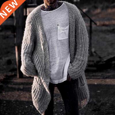 Men Sweater Cardigans Designer solid Woolen Single Breasted