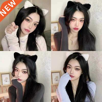 Cat ears headdress cosplay bear ears cute white pink black l