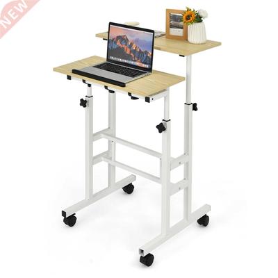 Costway Mobile Standing Desk Rolling Adjustable Laptop Cart