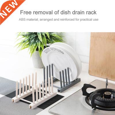 No Drilling Kitchen Pot Lid Stand Rack Spoon Plate Storage