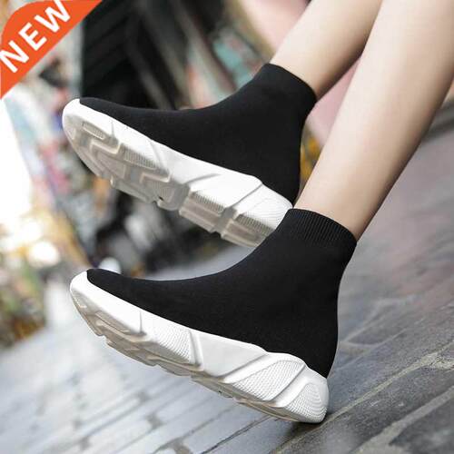 Brand Unisex Socks Shoes Breathable High-top Women Shoes Fla