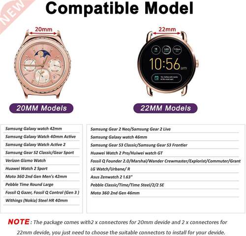 20mm 22mm Scrunchies Elastic Strap For Samsung Galaxy Watch