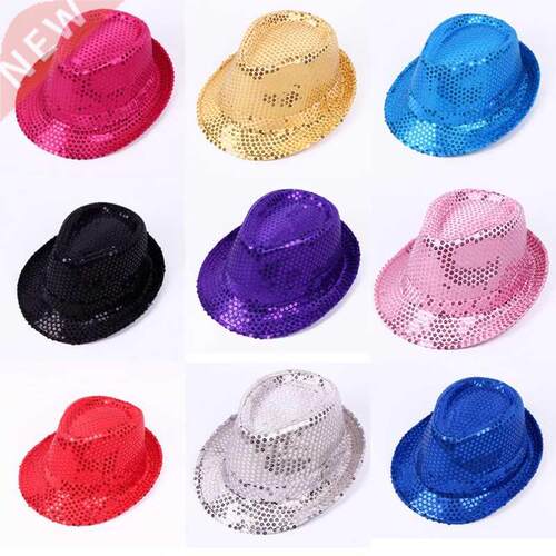 WZCX Sequin Set Dance Korean Version Jazz Hat Solid Color Fa