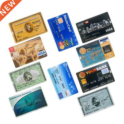 Waterproof Credit Card USB2.0 Flash Drive 128GB 64GB Pendriv