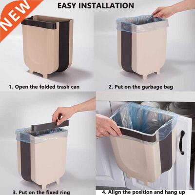 1PCS Cabinet Door Hanging Trash Can Wall-mounted Waste Garba