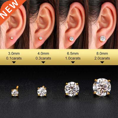 Classic Round Moissanite Earring For Women Jewelry Top Quali