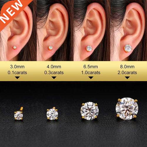 Classic Round Moissanite Earring For Women Jewelry Top Quali