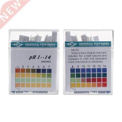 100 Strips 1-14 PH Alkaline Acid Indicator Paper Water Saliv