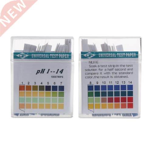 100 Strips 1-14 PH Alkaline Acid Indicator Paper Water Saliv