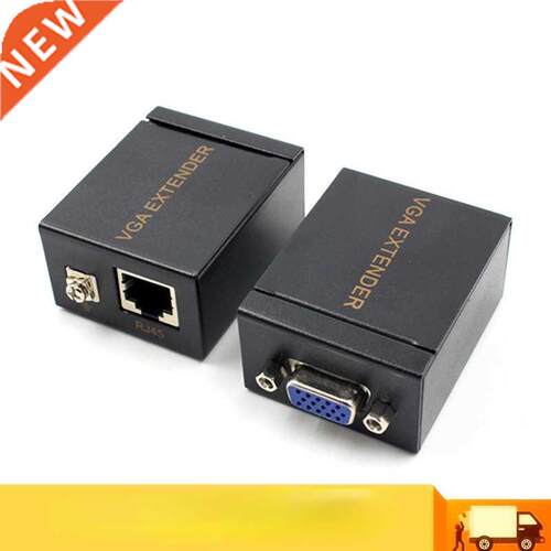 New VGA To RJ45 Extender Repeater 1080P By Cat5e/6 Up To 60M