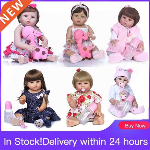 Lifelike Reborn Babe Dolls Girl Silicone Body Washable Doll