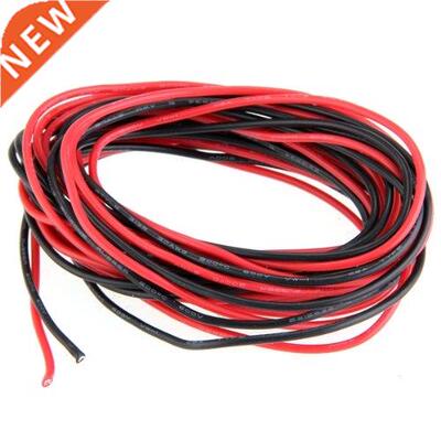 2x 3M 20 Gauge AWG Silicone Rubber Wire Cable Red Black Flex