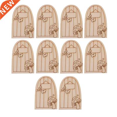 10 x Cut Wooden Mini Tiny Plain Fairy Faerie Pixie Elf Door