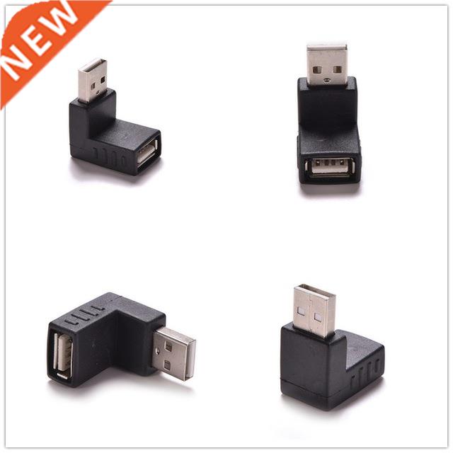 Hot 1/2Pcs USB 2.0 Up Rght Angle Adapter Angle 90 Degree US