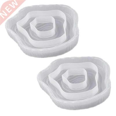 2 Pack Stump Ashtray Resin Mold,Irregular Cosmetic Tray