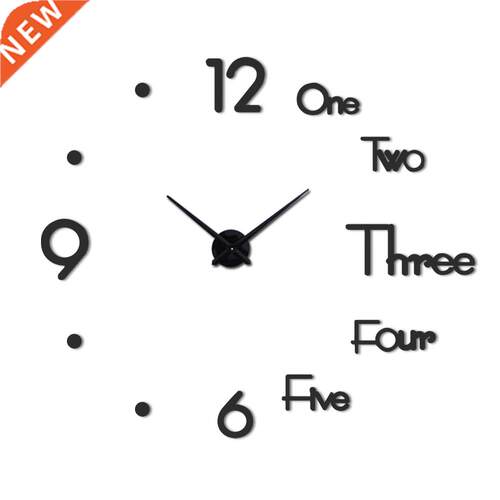 Wall Clock Metal Qutz Watch Clocks 3d Diy Home Decoratio