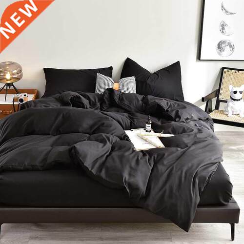 Bedding Set High Quality Skin Friendly Fabric Black Duvet ve