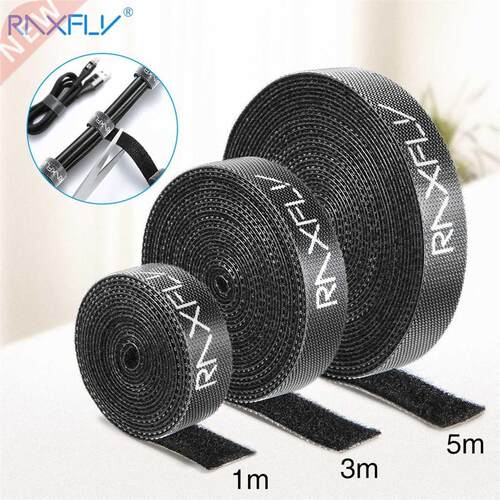 1/3/5M Cale Ties Strap Ultra Thin Micro Soft Nylon Hook uc