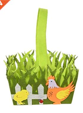 Easter Chicken Bunny Basket Non Woven Fabric Candy Storage B