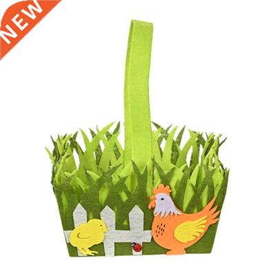 Easter Chicken Bunny Basket Non Woven Fabric Candy Storage B