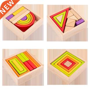 JENNY Building Blocks Wooden Toys Baby Balance Block Montess