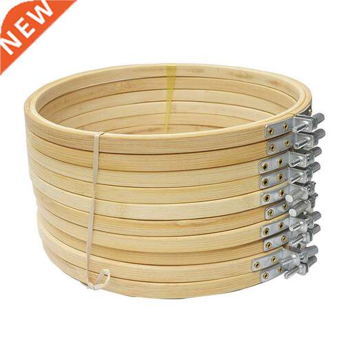 10 Pieces 6.7inch 17cm Round Wooden Embroidery Hoops Set Bul