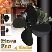 Stove Fireplace Eco Fan Powered Heat Blades Mounted Wall