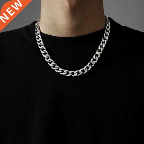 Stainless Steel Chain Necklace Long Hip Hop for Women Men on