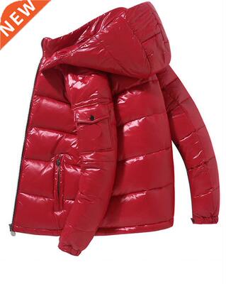 Winter 2020 new men's shiny down jacket short thick warm dow
