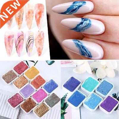 nails accesorios Long Lasting Watercolor Glitter Solid