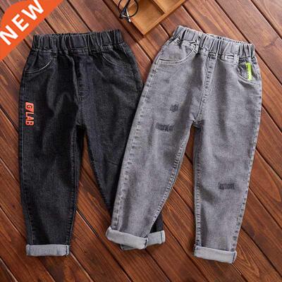 Teenager Boys Casual Jeans 2022 New Fashion Solid Color Pant