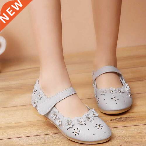 Mumoresip PU Leather Girls Shoes Toddler Baby Girl Flats Flo