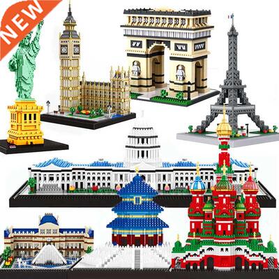 Architecture Liberty Statue Big Ben Eiffel Tower Model Buil