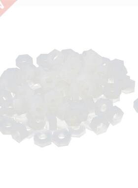 100pcs Pack Of Metric M4 Insert Lock Nylon Full Hex Nuts whi