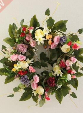 Artificial Fake Flower Wreath Decorative Garland Wreath