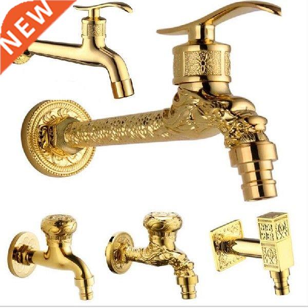G1/2 Antique Carving Brass Taps Single Handle Into The Wall