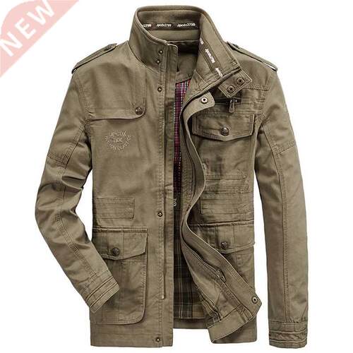 Plus Size 7XL 8XL Military Jacket Men Spring Autumn Cotton O
