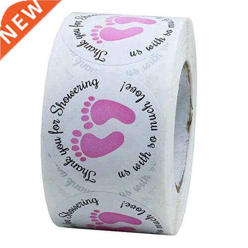 Round Baby Shower Stickers Stationery Stickers Print 100-500