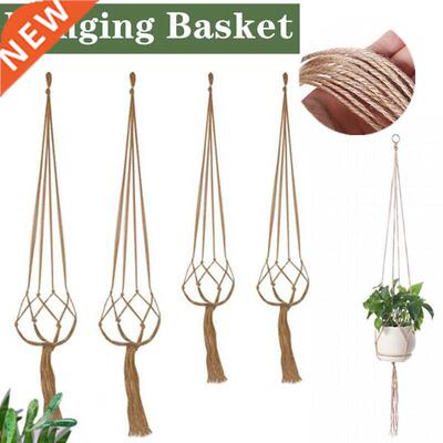 Hanging Basket Rope Plant Hanger Handmade Macrame Baskets