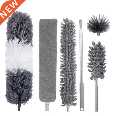 6Pcs Duster Cleaning Kit,Extendable Microfiber Feather