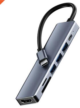 Type C To HDMI-compatible USB Seven-in-one Multi-interface H