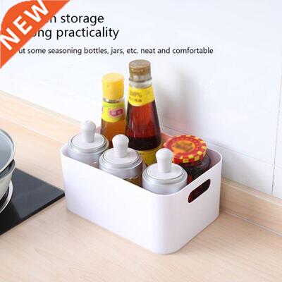 Plastic Storage Bins, Small Pantry Organizer Bins with Handl
