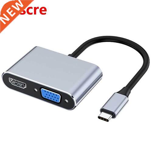 USB C to HDMI VGA Multiport Adapter 4K Type C USB-C HUB Vide