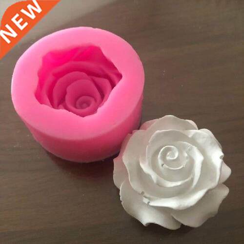 Flower Bloom Rose Shape Silicone D Cake Mold Fondant Soap