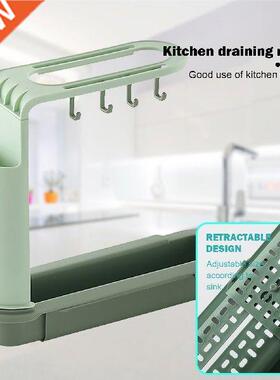 Telescopic Sink Shelf Kitchen Sinks Organizer Soap Sponge