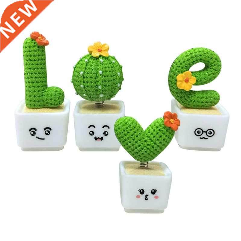 4pcs/set creative simulation love cactus shape statues